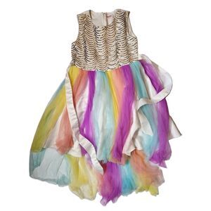 Sunny Fashion Girls Size 12 Dress – Rainbow Colors